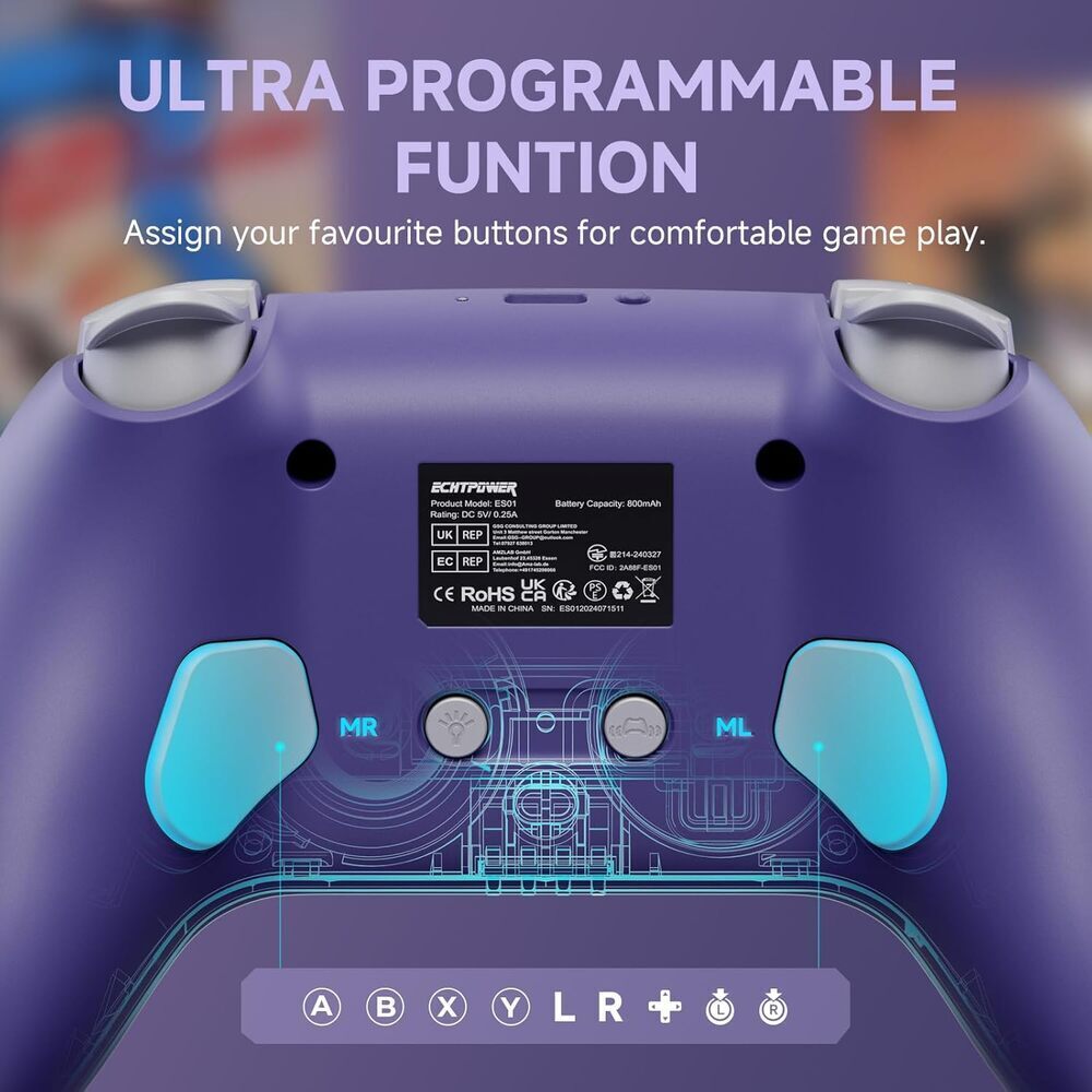 ECHTPower Switch Controller Wireless Pro RGB Turbo Retro Gamepad for Switch 2 - Picture 6 of 8